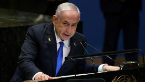 Pidato Perdana Menteri Israel Benjamin Netanyahu